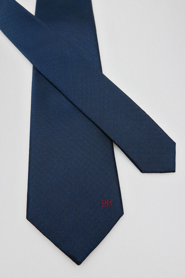 Pedro del Hierro Corbata seda natural Azul