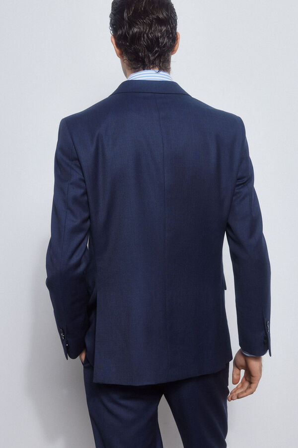Pedro del Hierro Blazer olho perdiz bi-stretch slim Azul