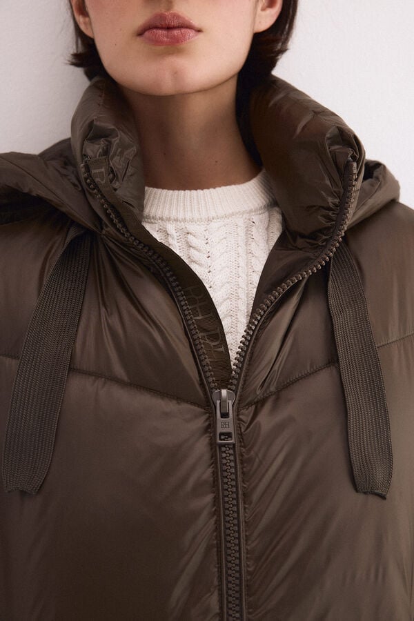 Pedro del Hierro Parka acolchoada com capuz Verde