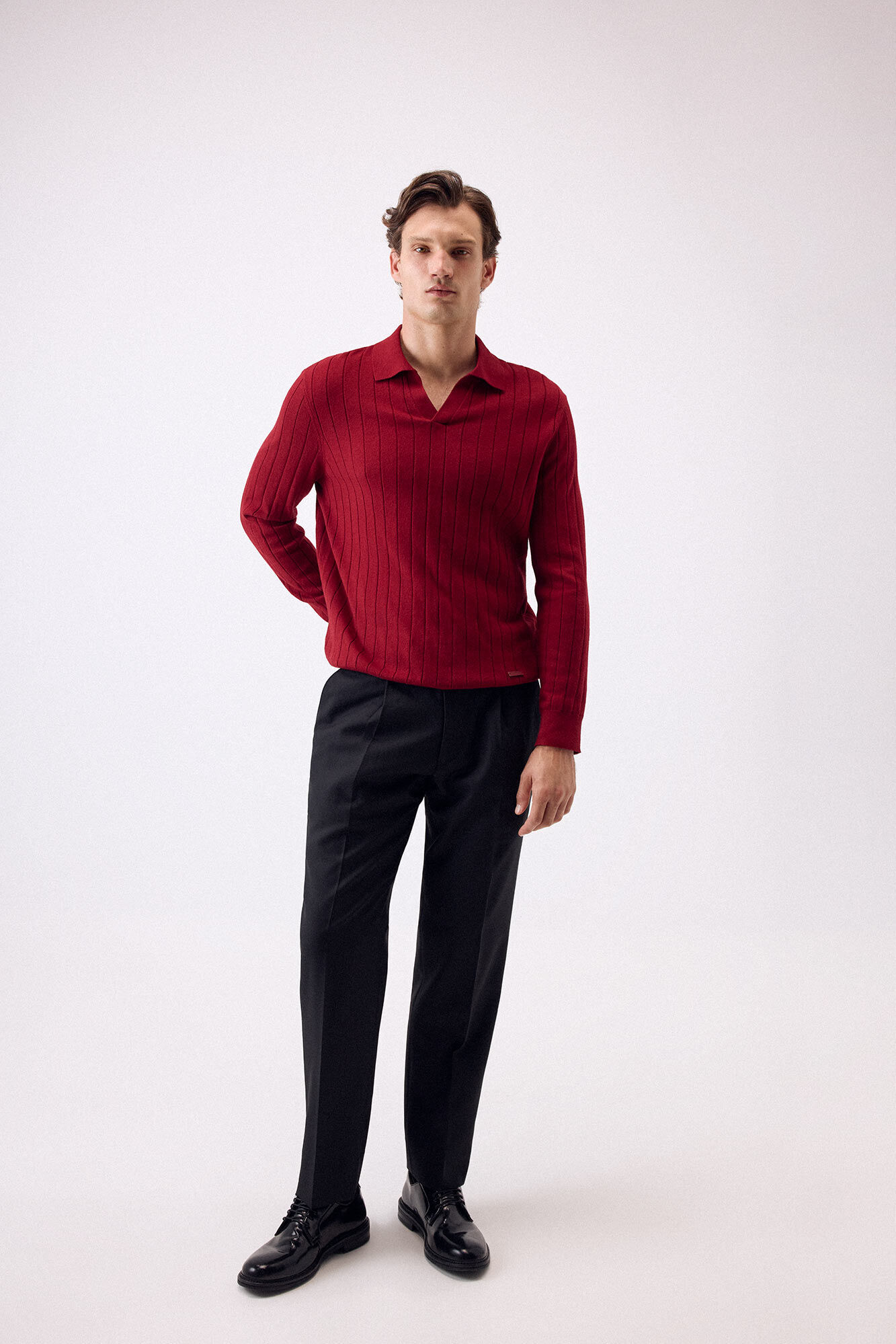 Pedro del Hierro Jersey de caxemira de seda e algod&atilde;o estruturado premium