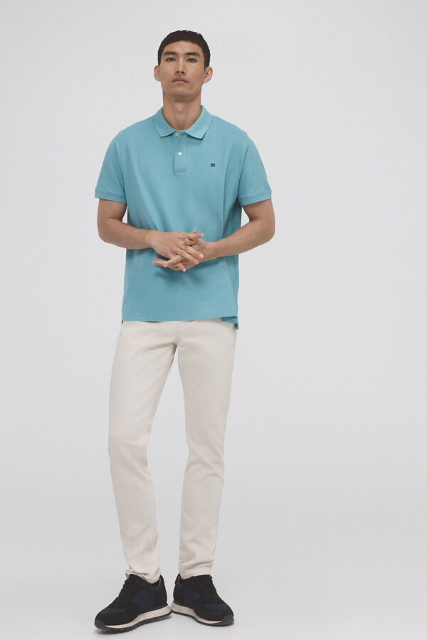 Pedro del Hierro Polo b&aacute;sico piqu&eacute; Turquesa