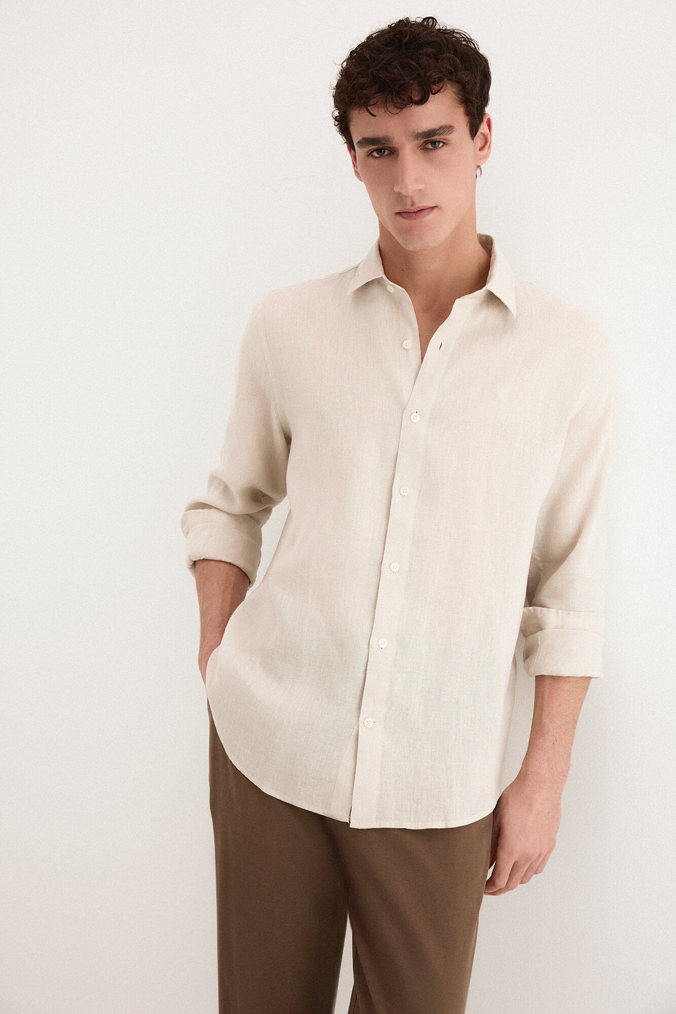 Pedro del Hierro Camisa lisa em linho