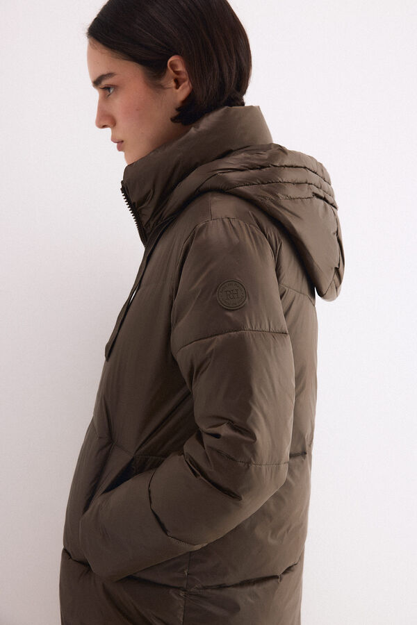Pedro del Hierro Parka acolchoada com capuz Verde