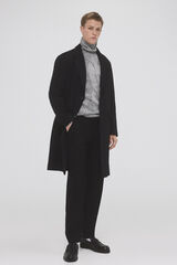 Pedro del Hierro Abrigo negro Negro