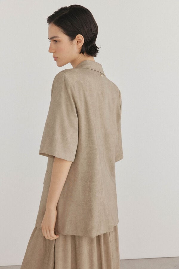 Pedro del Hierro Jaqueta cruzada de manga curta Verde