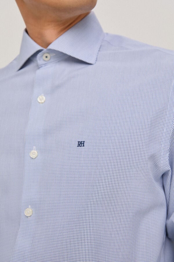 Pedro del Hierro Camisa vestir non iron y antimanchas rayas classic fit Azul
