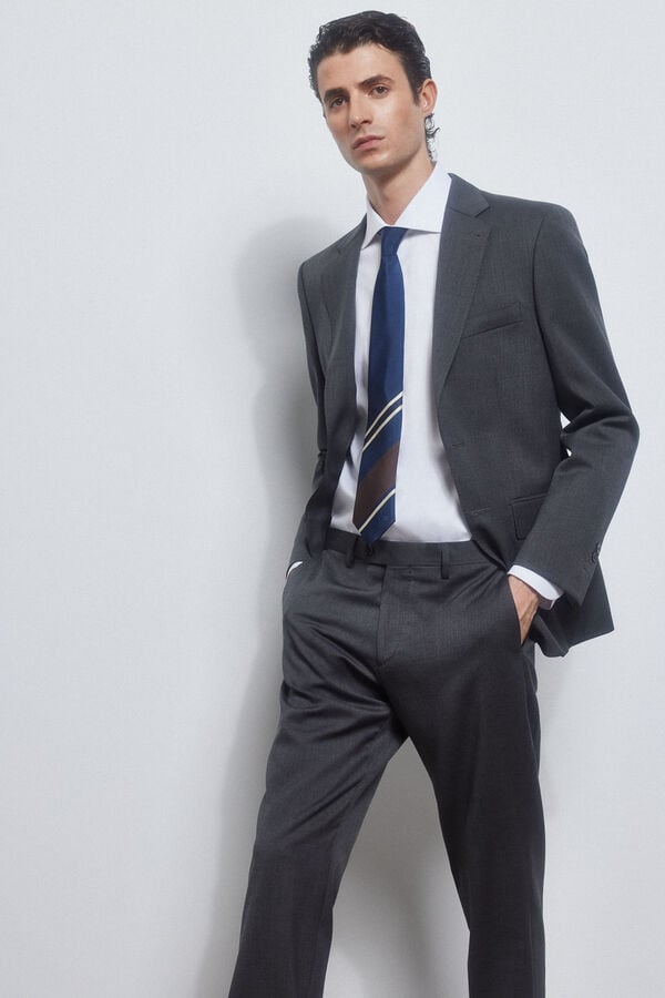 Pedro del Hierro camisa formal lisa non iron + antimanchas Branco