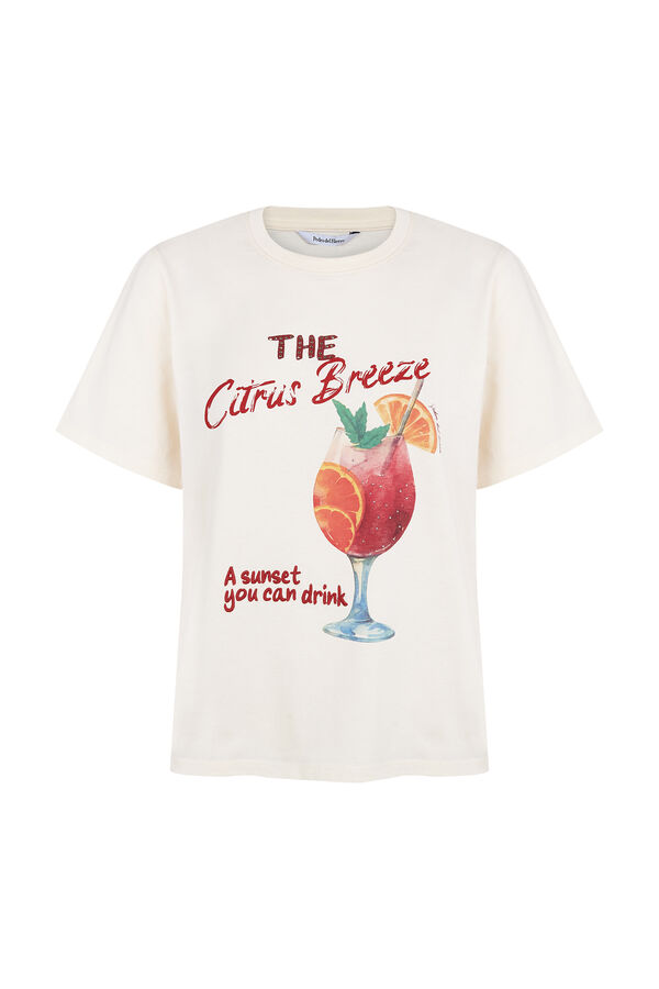 Pedro del Hierro Camiseta estampado frontal Blanco