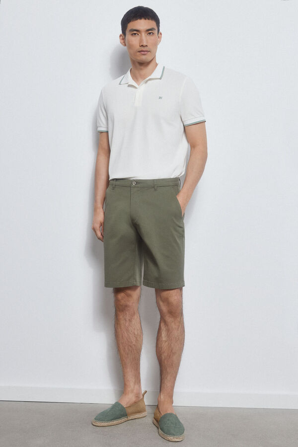 Pedro del Hierro Cal&ccedil;as bermuda chino premium flex  Verde