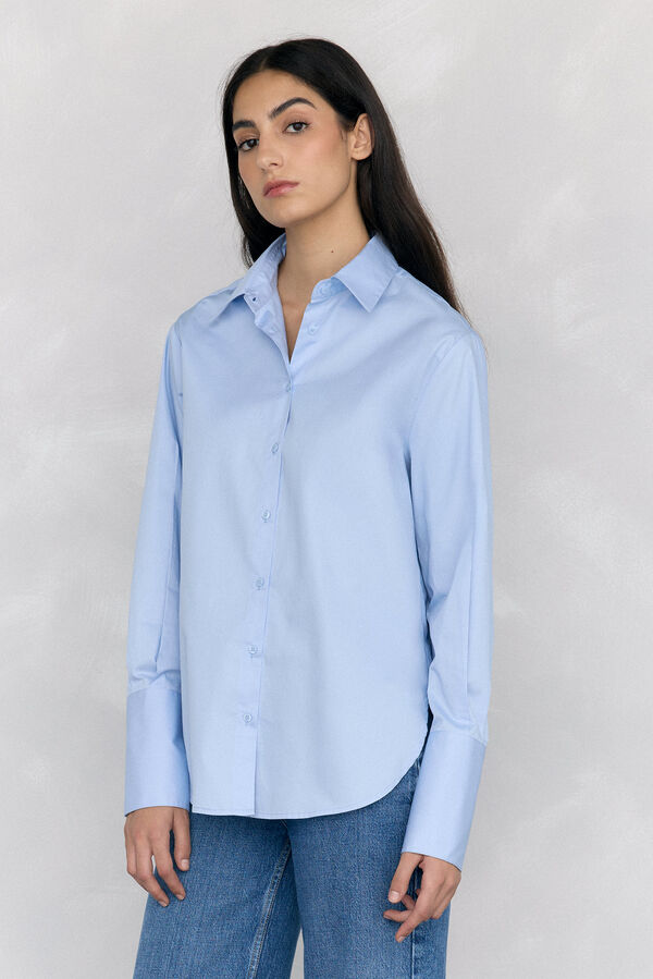 Pedro del Hierro Camisa oversize lisa Azul