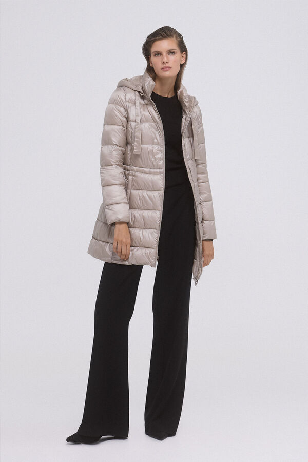 Pedro del Hierro Parka acolchoada capuz Beige