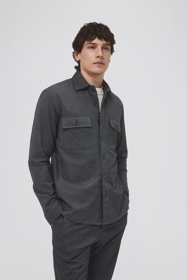 Pedro del Hierro Camiseta lisa coordenada Cizento