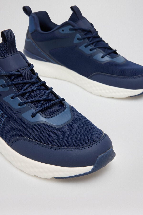 Pedro del Hierro Sapatilhas t&ecirc;xtil cord&otilde;es Azul