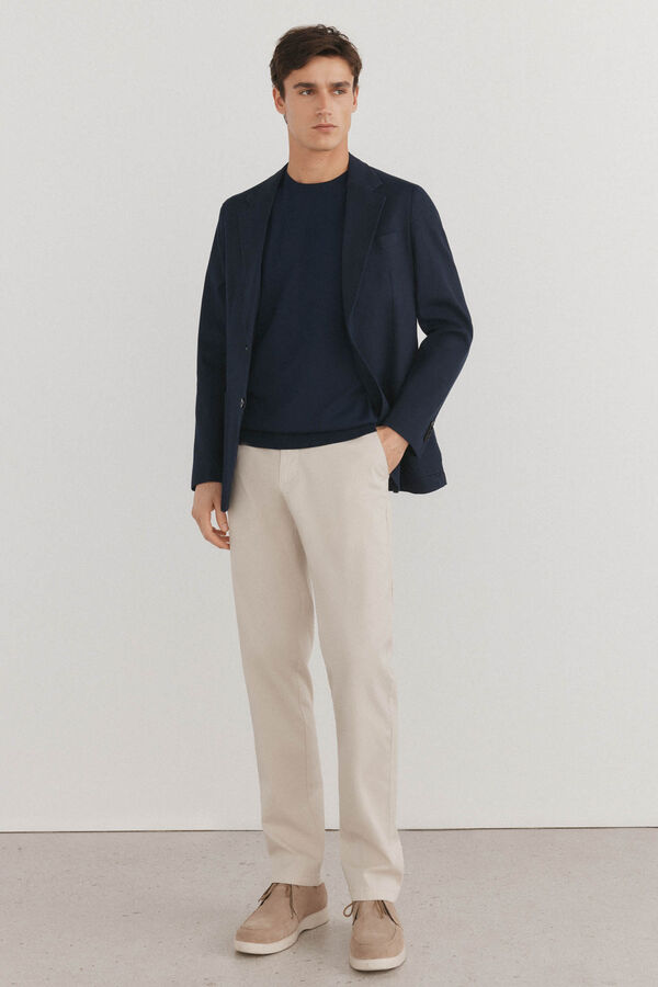 Pedro del Hierro Americana algod&oacute;n y tencel Azul