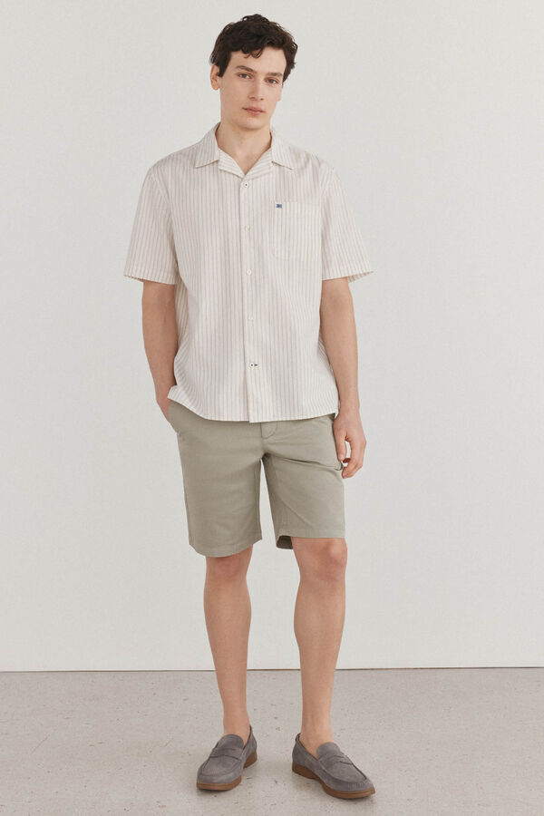 Pedro del Hierro Camisa rayas manga corta Azul