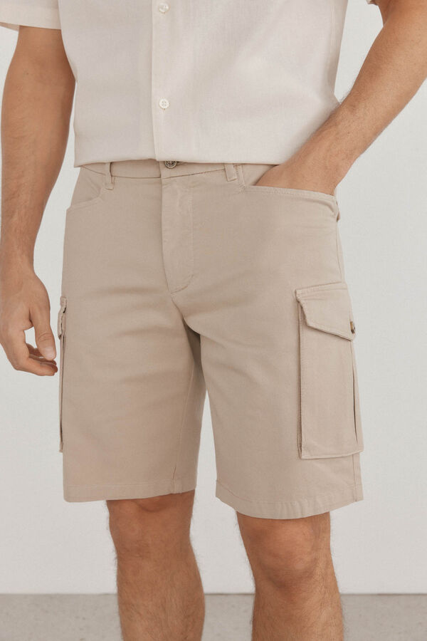 Pedro del Hierro Bermudas cargo Beige