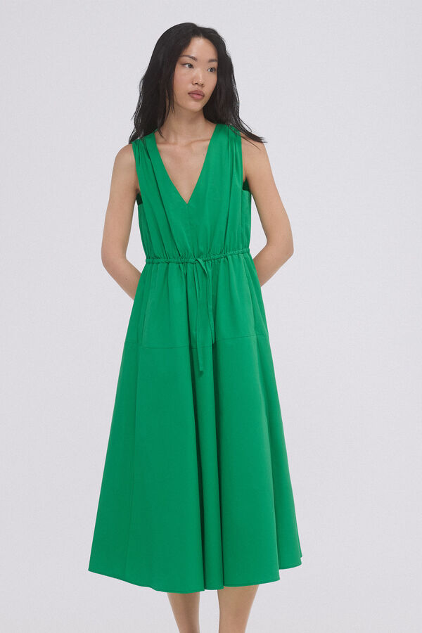 Pedro del Hierro Vestido de algod&oacute;n Verde