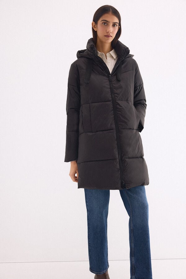 Pedro del Hierro Parka acolchoada com capuz Preto