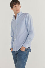 Pedro del Hierro Camisa non iron oxford liso Azul
