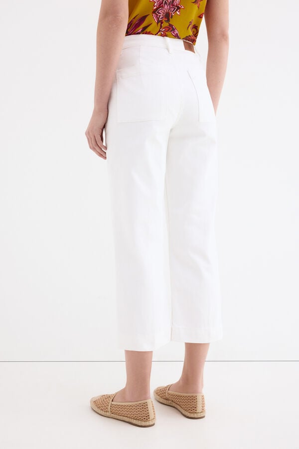 Pedro del Hierro Jeans wide leg capri Crudo