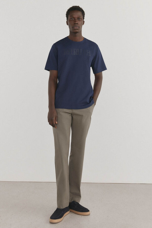 Pedro del Hierro Camiseta fantasia com logo grande Azul