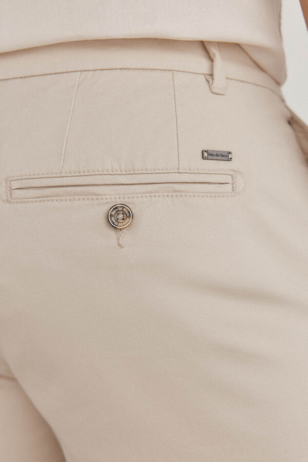 Pedro del Hierro Cal&ccedil;as bermuda chino premium flex  Beige