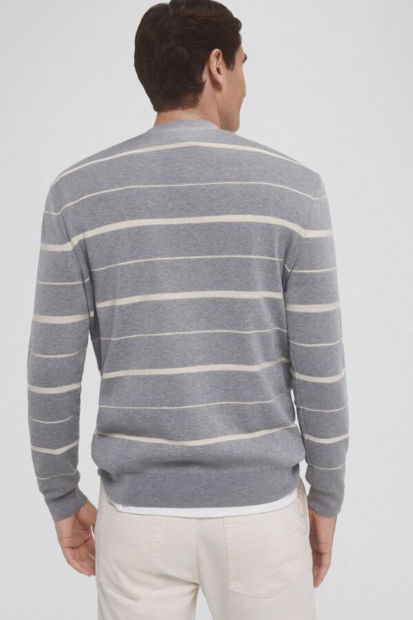 Pedro del Hierro Jersey punto rayas horizontales Gris