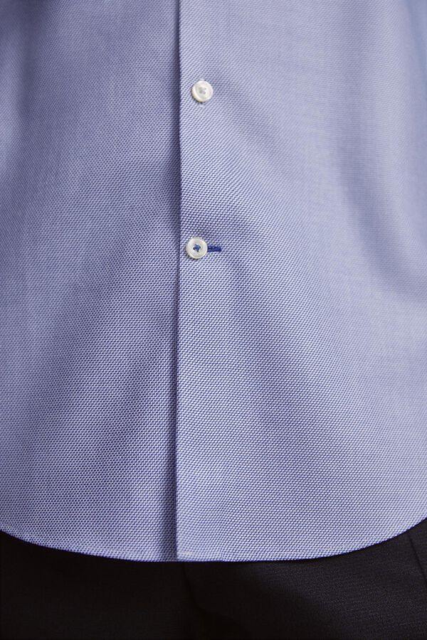 Pedro del Hierro Camisa de vestir tech-non iron estrutura tailored Azul