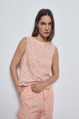 Pedro del Hierro Top crop sin mangas Rosa