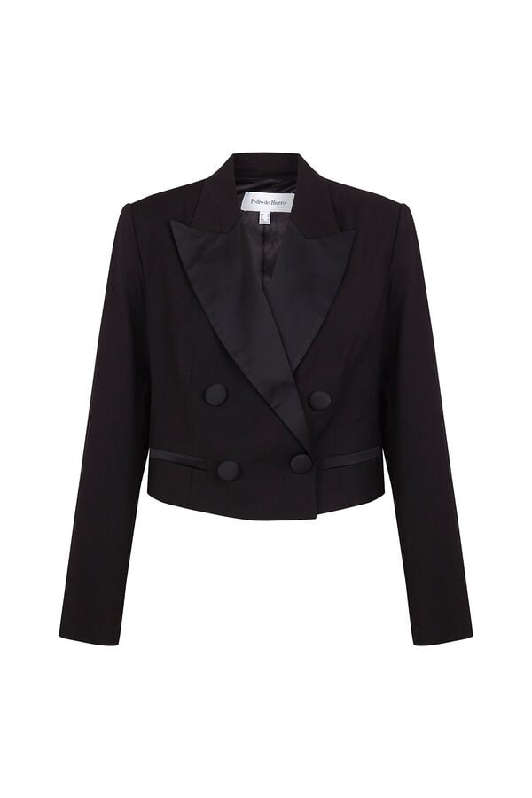 Pedro del Hierro Blazer curto preto Preto