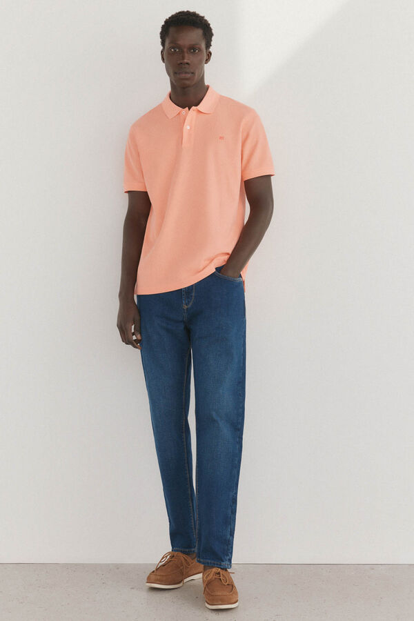 Pedro del Hierro Polo b&aacute;sico piqu&eacute; Laranja