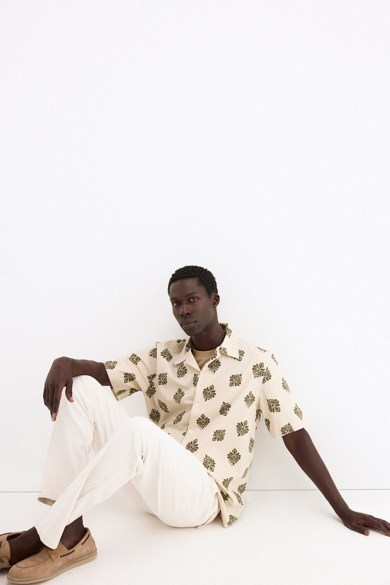 Pedro del Hierro Camisa estampada manga curta