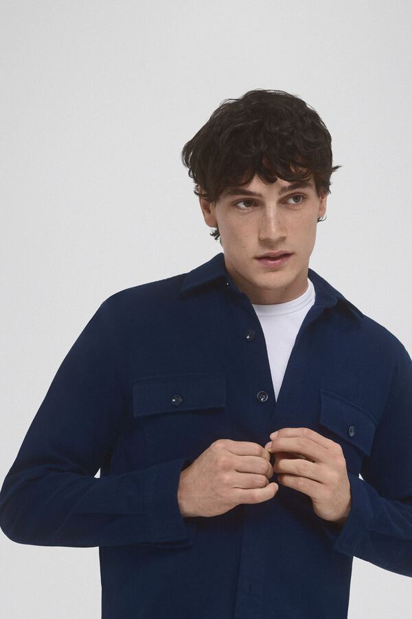 Pedro del Hierro Camiseta lisa coordenada Azul