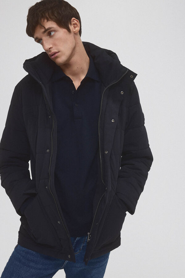 Pedro del Hierro Parka curta acolchoada Azul
