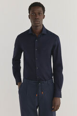Pedro del Hierro Camisa punto slim fit Azul