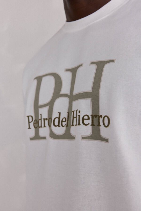 Pedro del Hierro Camiseta logo Blanco