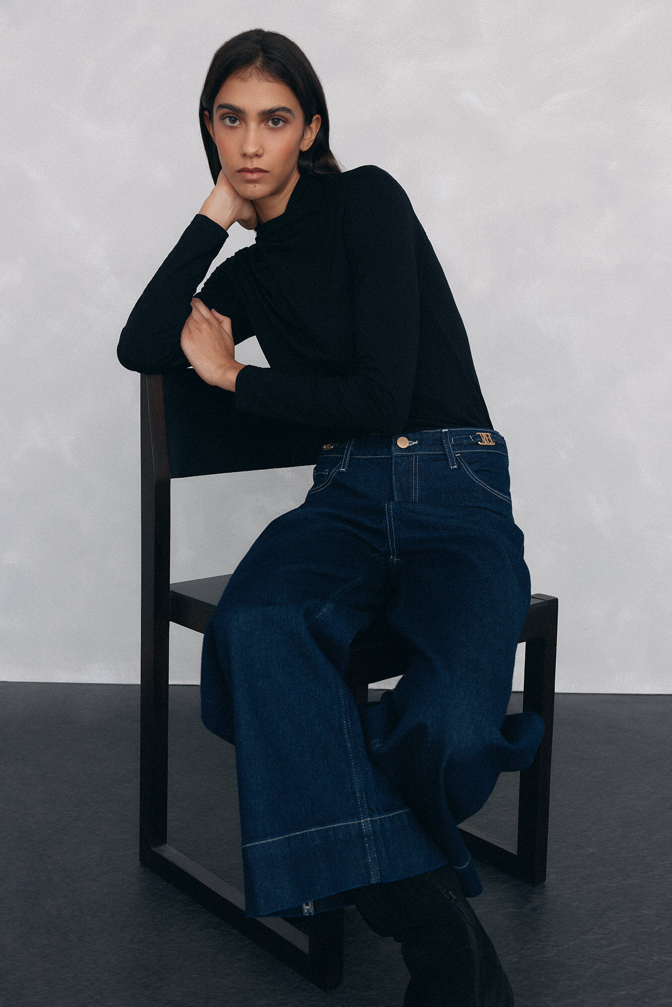Pedro del Hierro T-shirt de gola dobrada