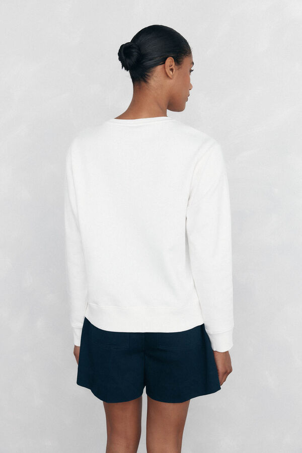 Pedro del Hierro Sweatshirt lisa algod&atilde;o Branco