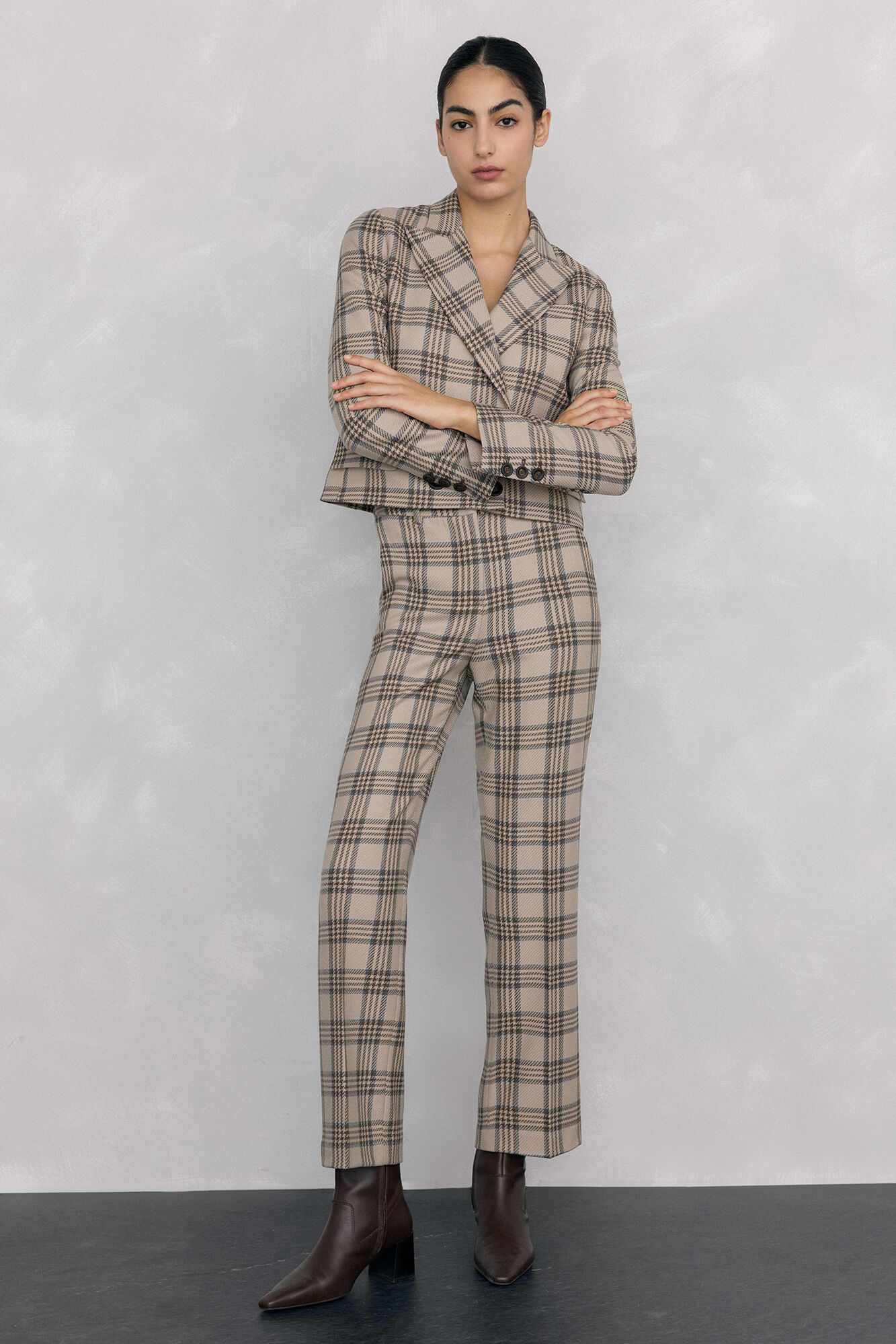 Pedro del Hierro Pantal&oacute;n recto de cuadros