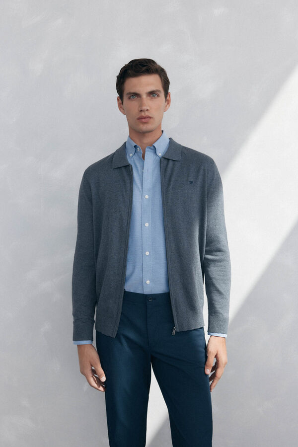 Pedro del Hierro Casaco de malha Cizento