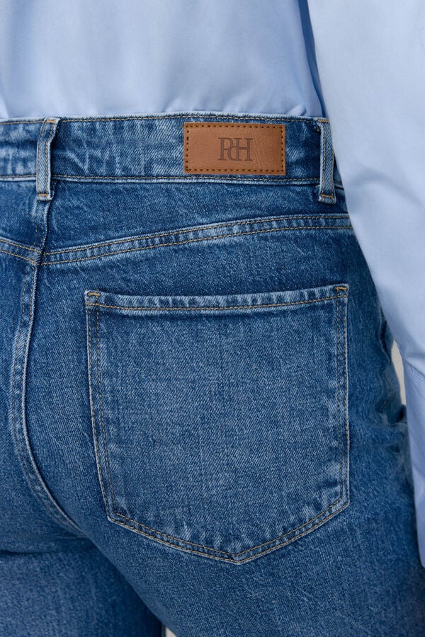 Pedro del Hierro Cal&ccedil;a jeans b&aacute;sica de perna larga Azul