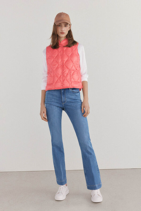 Pedro del Hierro Chaleco corto acolchado Coral