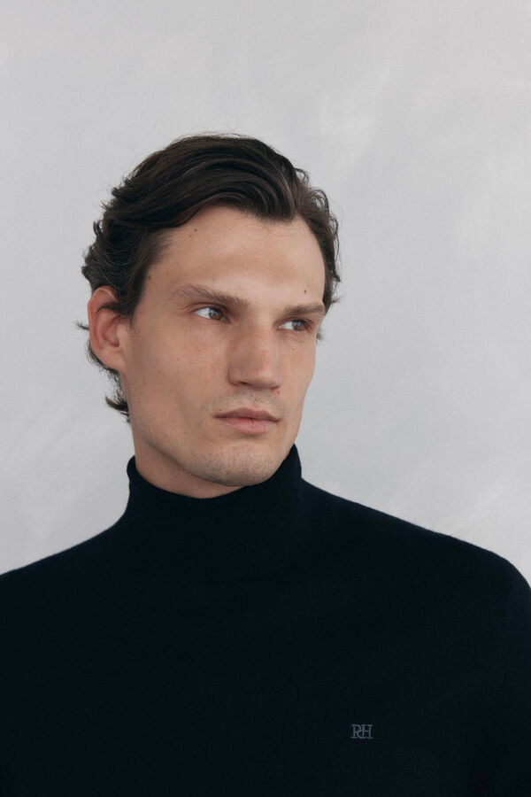 Pedro del Hierro Jersey cuello cisne Negro