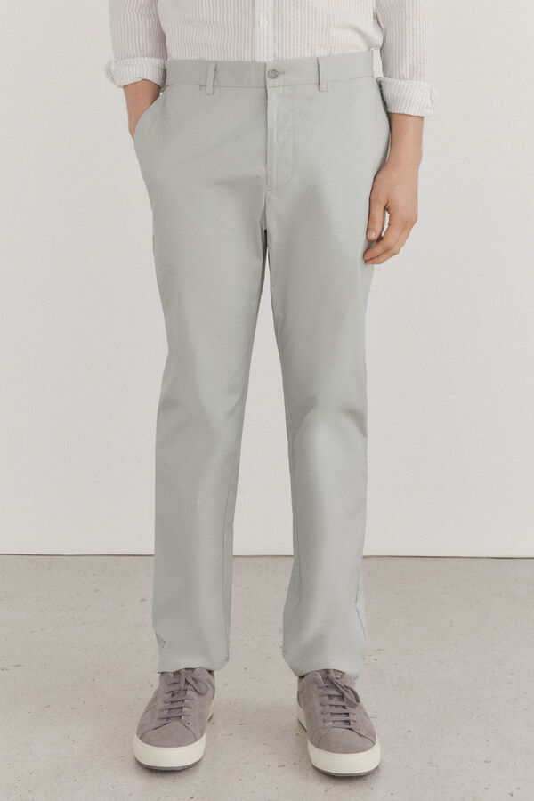 Pedro del Hierro Calça calças chino leve de borracha Verde