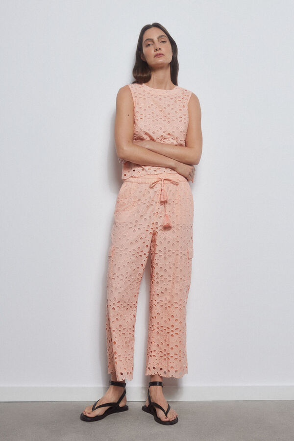 Pedro del Hierro Top crop sin mangas Rosa