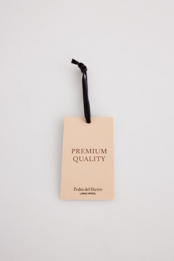 Pedro del Hierro Jersey lana premium ochos y trenzas Beige