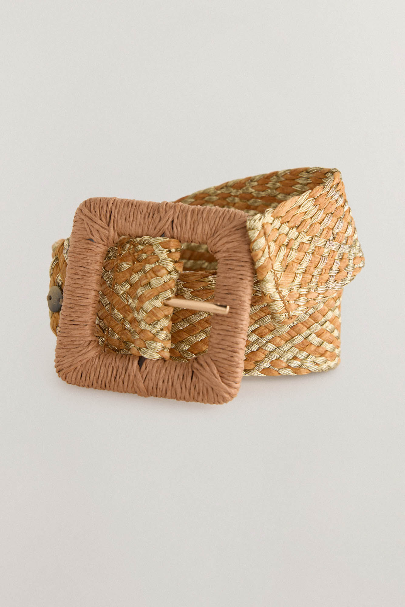 Pedro del Hierro Cinto de fita tran&ccedil;ada multicolor