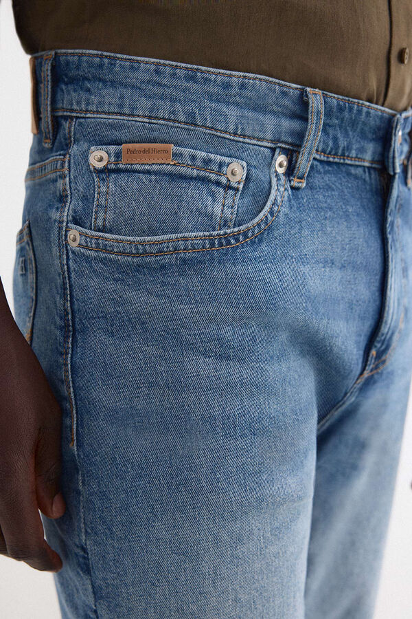 Pedro del Hierro Bermuda regular em denim Azul