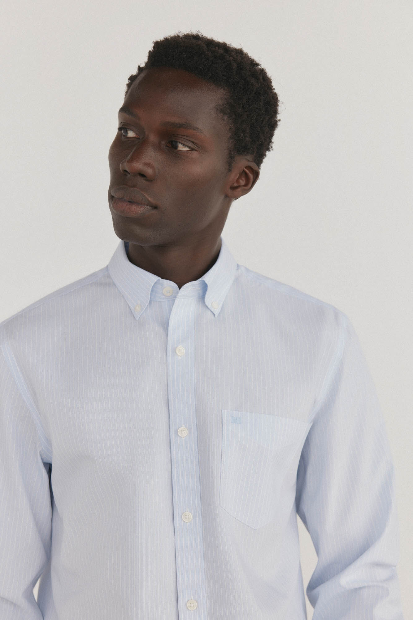 Pedro del Hierro Camisa riscas que n&atilde;o pode ser passada a ferro + resistente a manchas