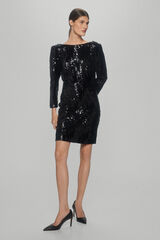 Pedro del Hierro Vestido de terciopelo y lentejuelas Negro